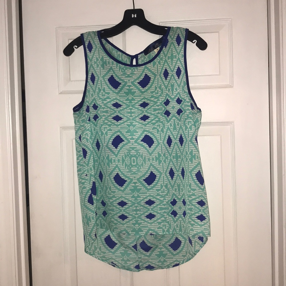 Aztec print tank top